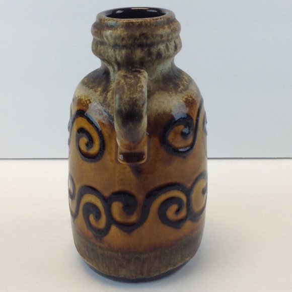 Vintage Scheurich Keramik West Germany Handled Jug Vase 413-20 Mid Century - Picture 2 of 9